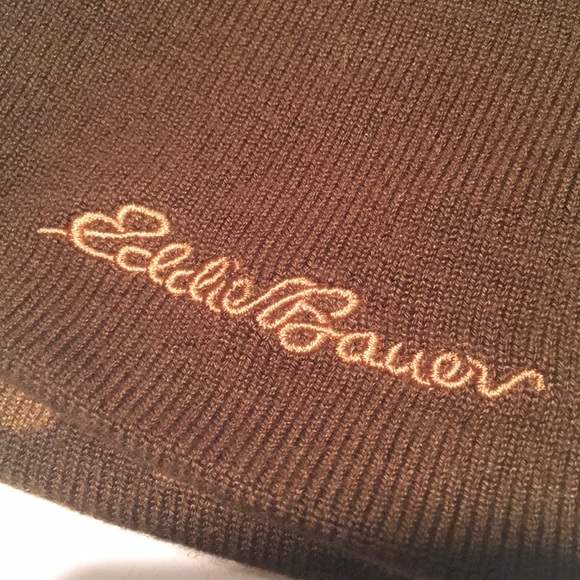 EDDIE BAUER reversible brown bear beanie - Picture 6 of 7